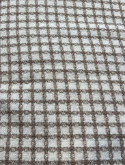 8011 - Tan & Natural Windowpane Wool