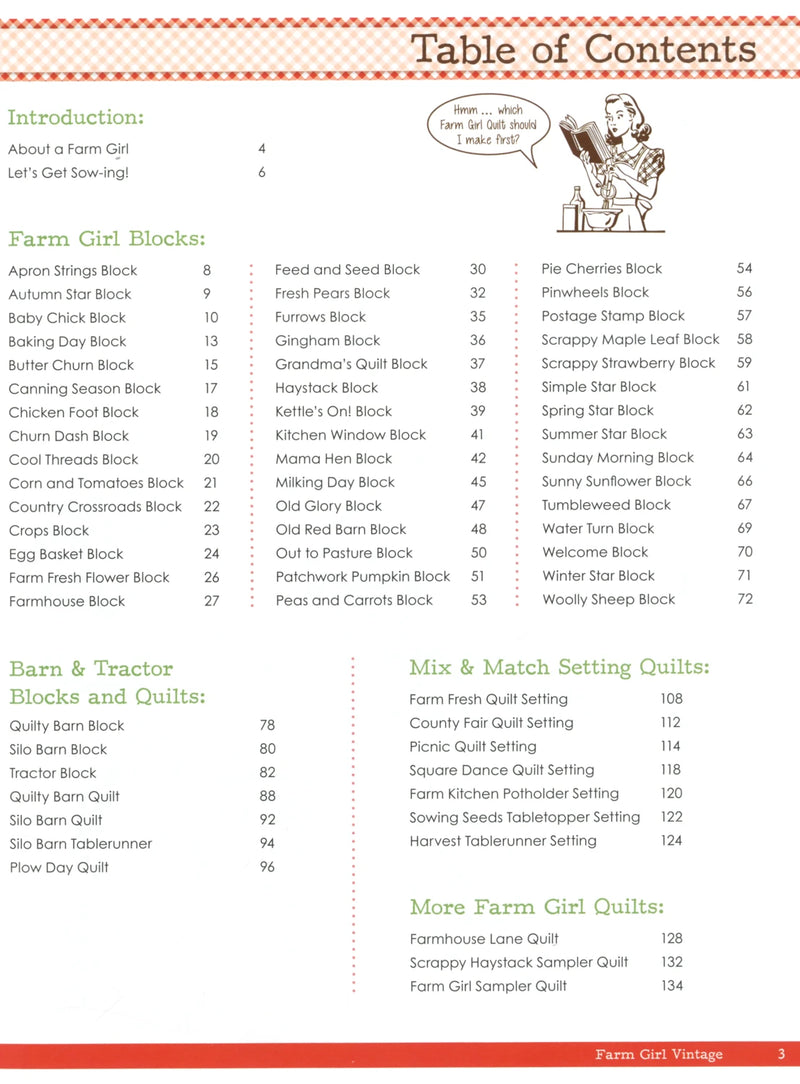 Farm Girl Vintage Quilt Book