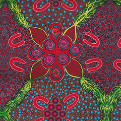 Aboriginals Leaves & Fruit Red