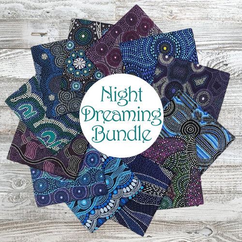 Aboriginal Night Dreaming 12 Fat Quarter Bundle