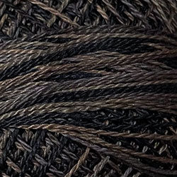 Valdani Pearl Cotton Size 12 Thread Variegate Aged Black Vintage Hues Sampler P11