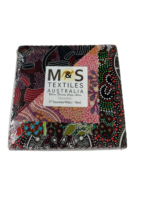 Aboriginals Dreamtime Red 5" Charm Pack