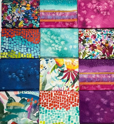 Rainbow Roses 12 Fat Quarter Bundle