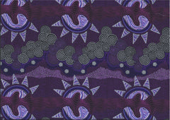 Aboriginals Sunset Night Dreaming Purple