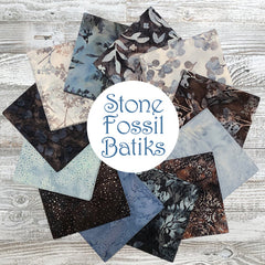 Stone Fossil Batiks 12 Fat Quarter Bundle