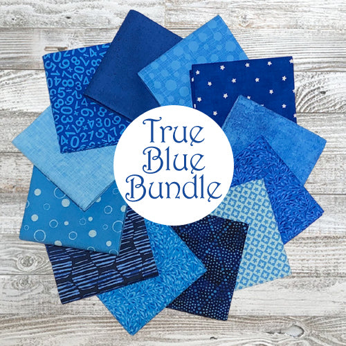 True Blue 12-Pack Fat Quarter Bundle
