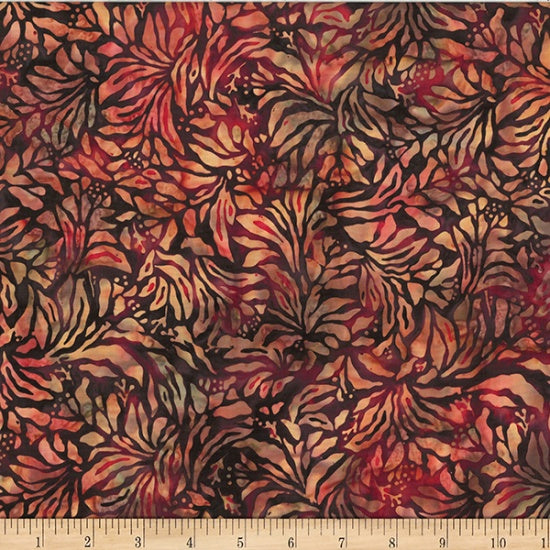 Bali Batik Floral Stems Lava V2557-347