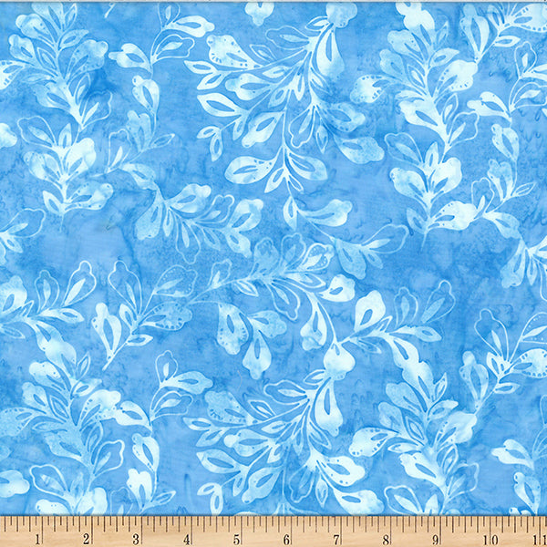 Bali Batik Decorative Leaves W2583-1 Azure