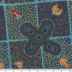 Aboriginals Women Gathering Bush Tucker Blue