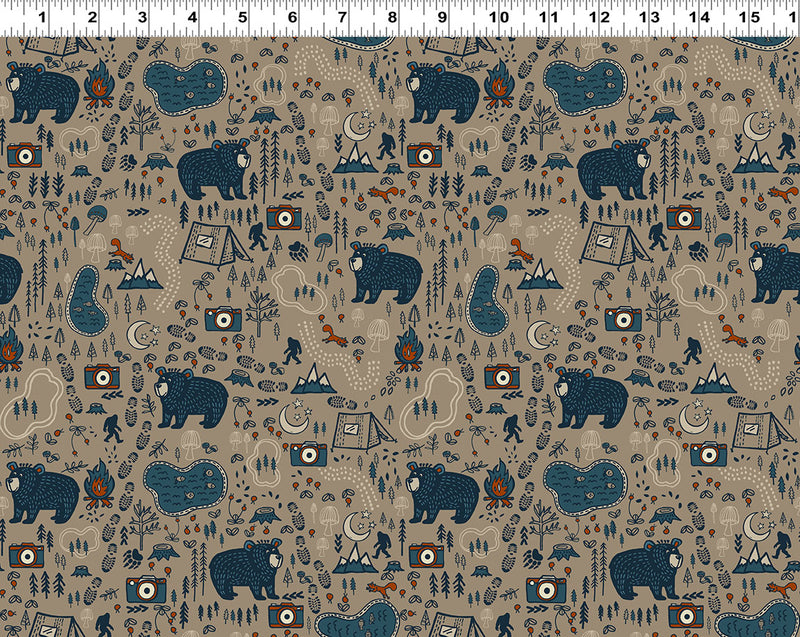 Bear Camp Trail Nature Toile Taupe Y4052-62