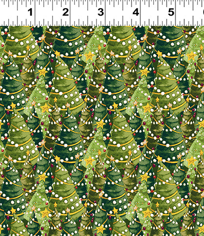 Gingerbread Christmas Trees Green Y4121-21