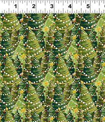 Gingerbread Christmas Trees Green Y4121-21