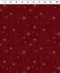 Gingerbread Christmas Stars Dark Red Y4125-83