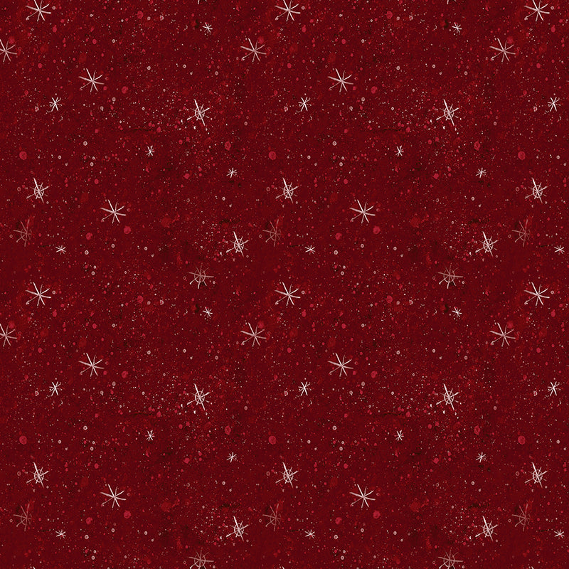 Gingerbread Christmas Stars Dark Red Y4125-83