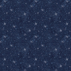 Gingerbread Christmas Stars Light Navy Y4125-93