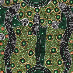 Aboriginals Dancing Spirit Green