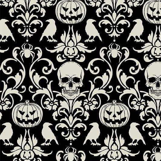 Boo-tiful Spooky Damask DCX12280-Black
