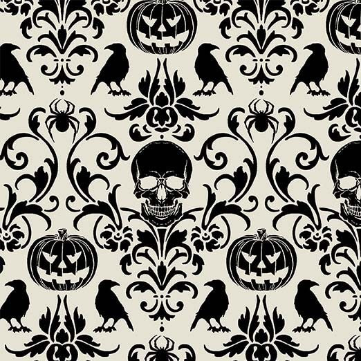 Boo-tiful Spooky Damask DCX12280-Cream