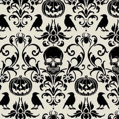 Boo-tiful Spooky Damask DCX12280-Cream