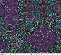 Aboriginals Kangaroo Grass And Bush Waterhole Purple