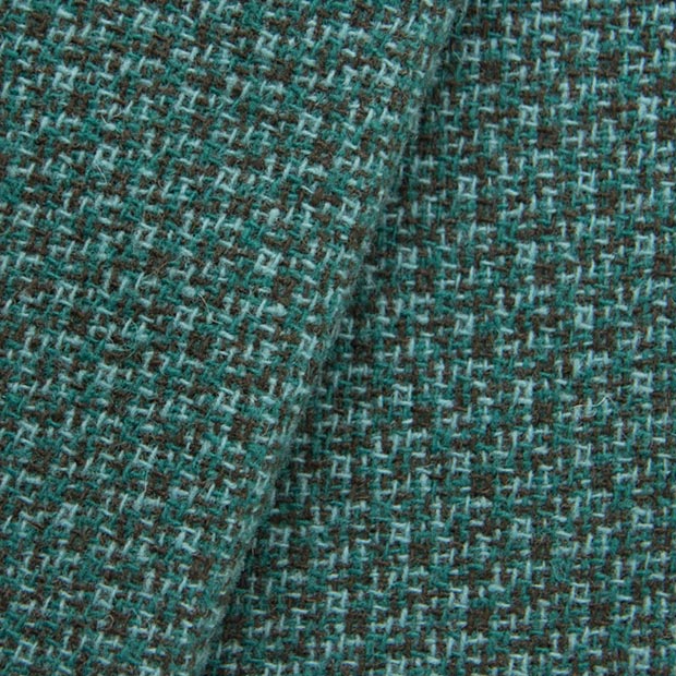 6317 - Light Green & Teal Honeycomb Wool