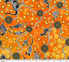 Aboriginals Kangaroo Dreaming 2 Orange