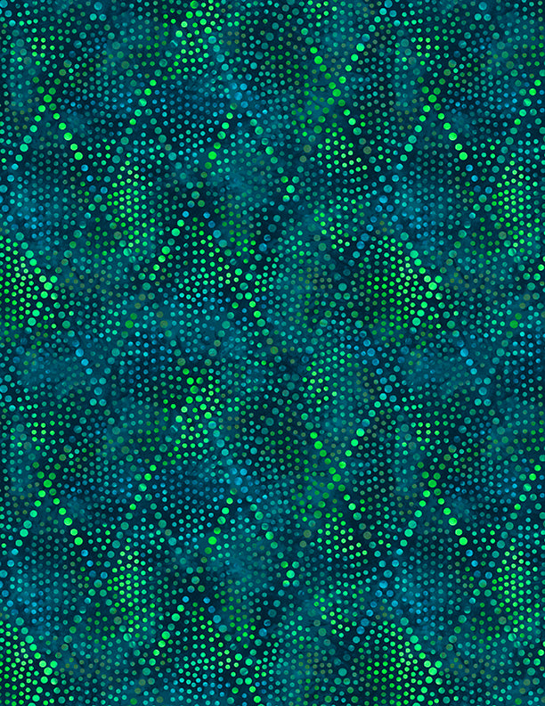 Diamond Dots Green on Blue 39144-775