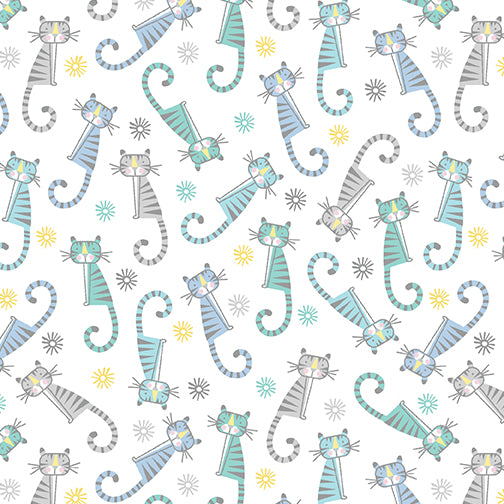 Adorable Tigers Teal/White 13024-84
