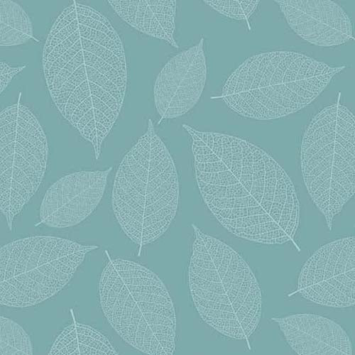 Silhouette Small Leaves Turquoise 23989-62