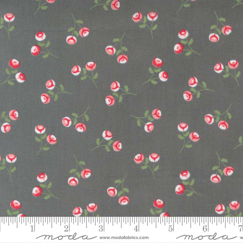 Beautiful Day Rosebuds Floral Small Floral Rose Slate 29133 14