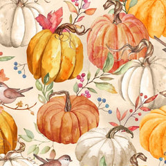 Autumn Day Pumpkins Tan 33864-287