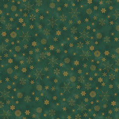 Christmas is Near Snowflakes Green
