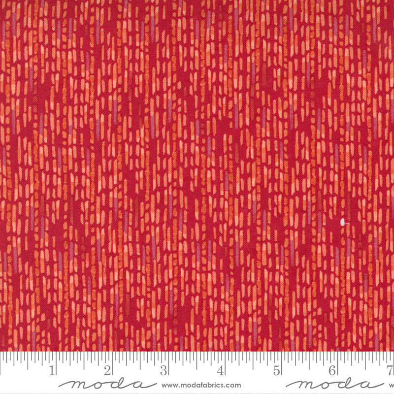 Carolina Lilies Dashed Stripe Red 48705 12