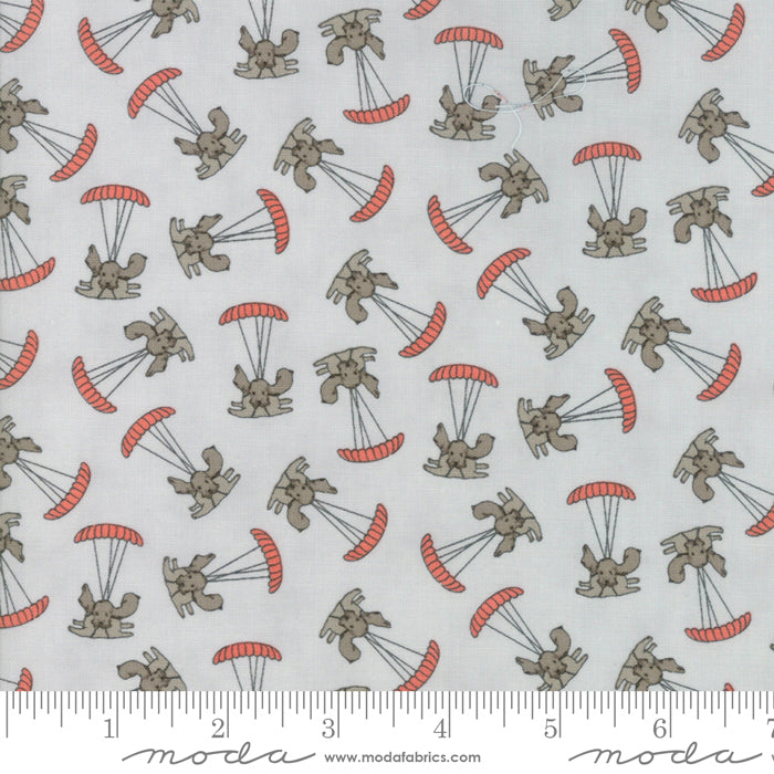 Mighty Machines Parachute Dog Grey Fabric (49024 15)