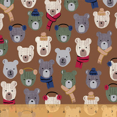 Cubby Bear Flannel Baby Bears Chestnut 52704-2