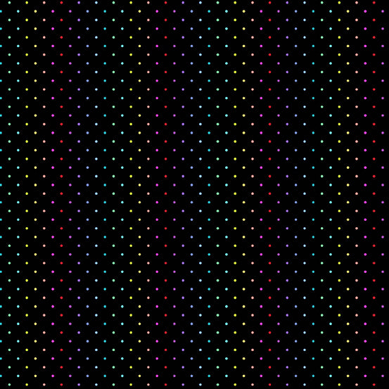 Rainbow Wonderland Mini Dot Black A-330-K