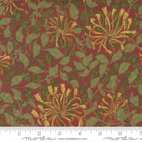 Barbara Brackman Morris Meadow Woad - Bramble Small Floral Leaf - Fabric -  123Stitch