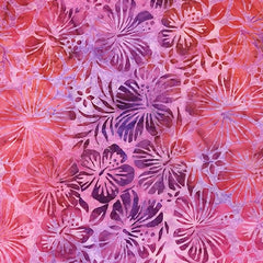 Welcome to Paradise Floral Flamingo Batik Quilt Fabric AMD-20312-111