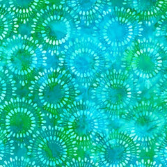 Moodscapes Abstract Fireworks Batik Turquoise
