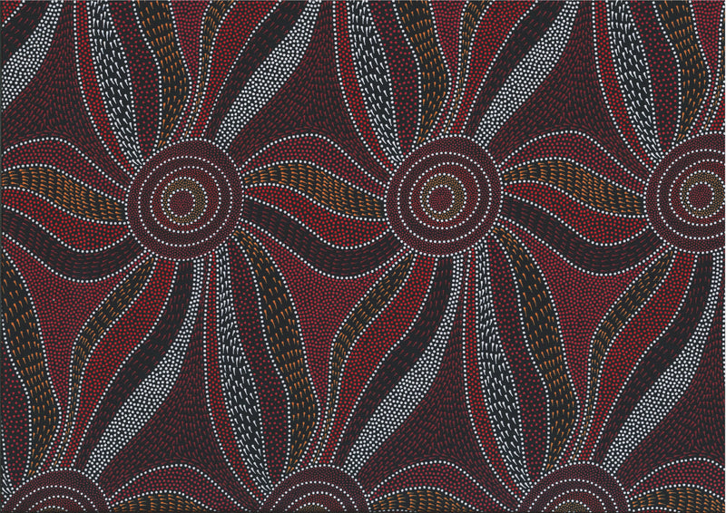 Aboriginals Ladies Dancing with Water Paints Red