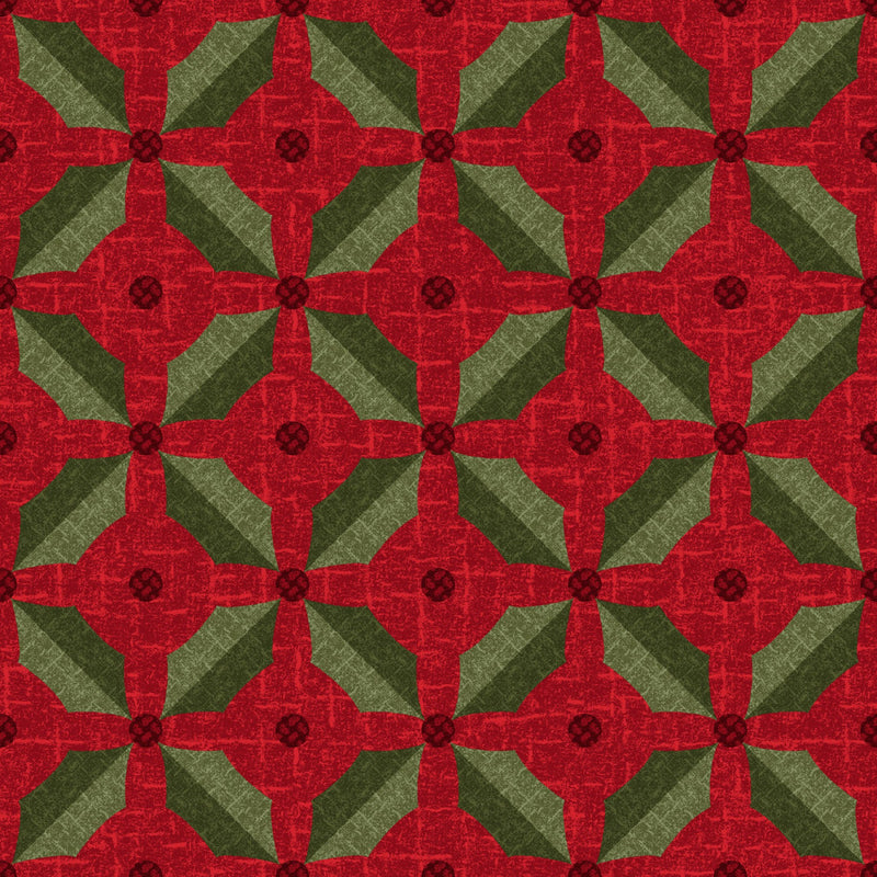 Snowdays Flannel Holly Red