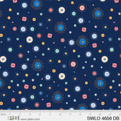 Stitched with Love Buttons Dark Blue SWLO4656-DB
