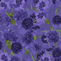 Sunny Fields Bachelor Buttons Purple Y3030-27
