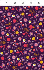 Floribunda Blooms Purple  Y3195-95