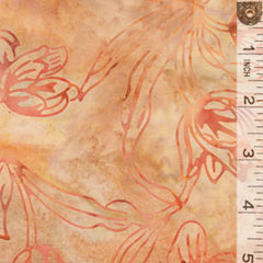 Batik Drawn Flower Orange 6229