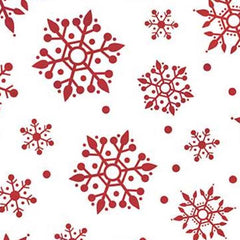 Gnome for Christmas Snowflakes White Flannel F10612
