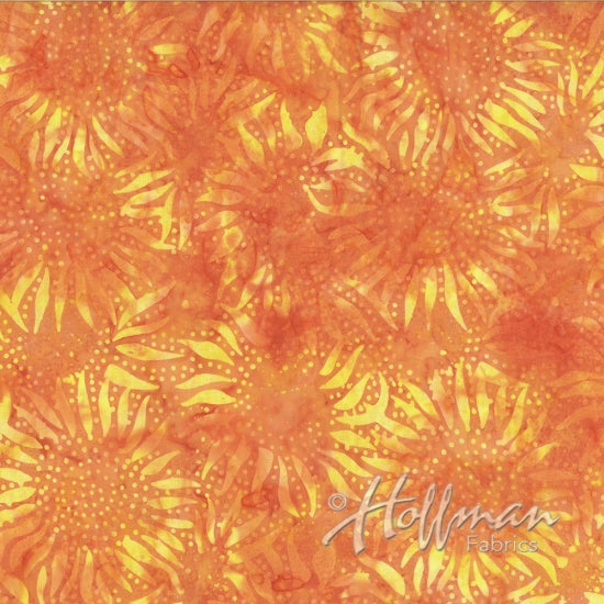 Sunflower Tangerine Batik 884-152