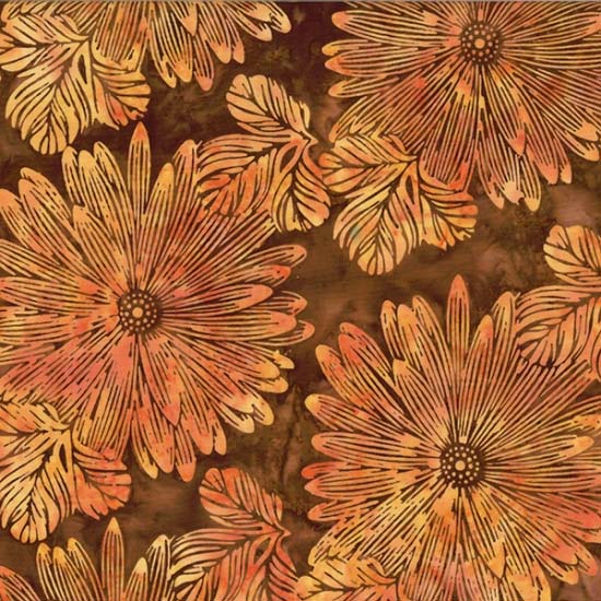 Big Tropical Teak Batik Fabric (R2249-154)