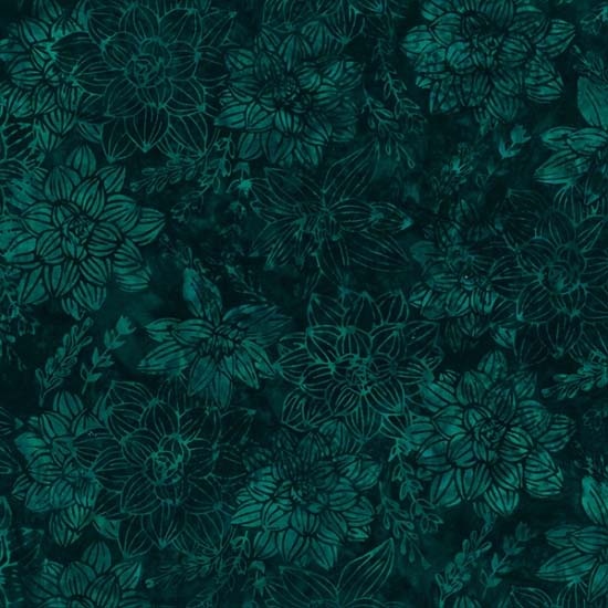 Succulents Batik Deep Emerald S2329-702
