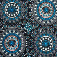 Aboriginals Alura Seed Dreaming Blue Fabric 